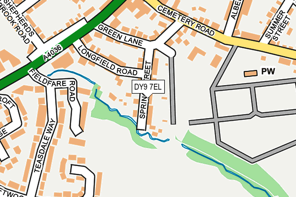 DY9 7EL map - OS OpenMap – Local (Ordnance Survey)
