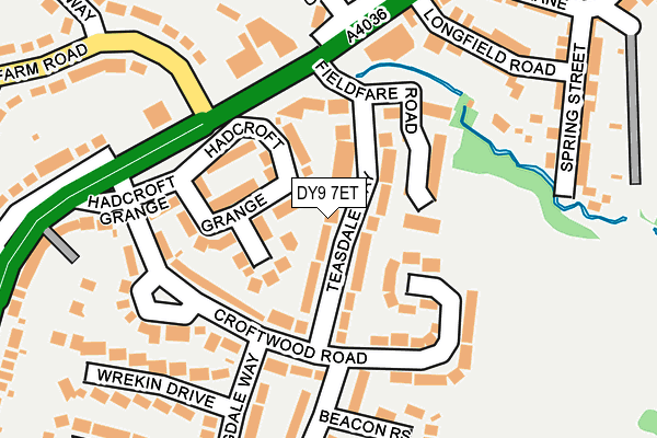 DY9 7ET map - OS OpenMap – Local (Ordnance Survey)