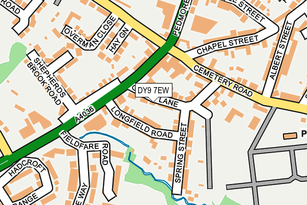 DY9 7EW map - OS OpenMap – Local (Ordnance Survey)