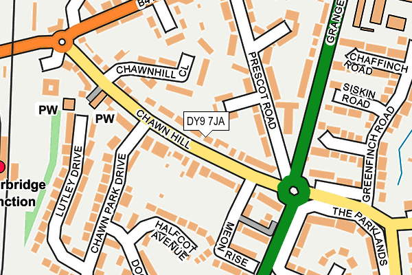 DY9 7JA map - OS OpenMap – Local (Ordnance Survey)