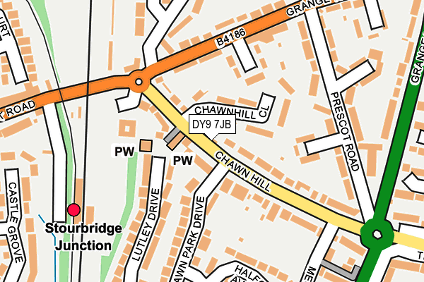 DY9 7JB map - OS OpenMap – Local (Ordnance Survey)