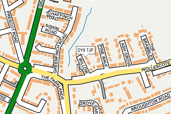DY9 7JP map - OS OpenMap – Local (Ordnance Survey)