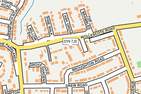 DY9 7JS map - OS OpenMap – Local (Ordnance Survey)