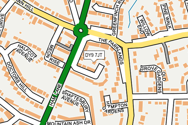 DY9 7JT map - OS OpenMap – Local (Ordnance Survey)