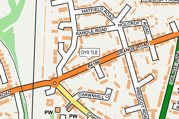 DY9 7LE map - OS OpenMap – Local (Ordnance Survey)