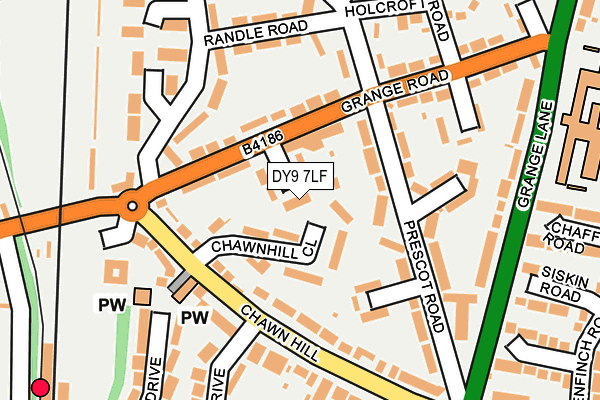 DY9 7LF map - OS OpenMap – Local (Ordnance Survey)