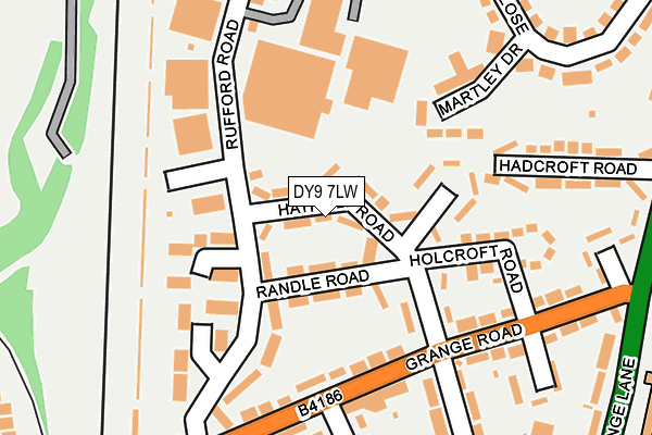 DY9 7LW map - OS OpenMap – Local (Ordnance Survey)