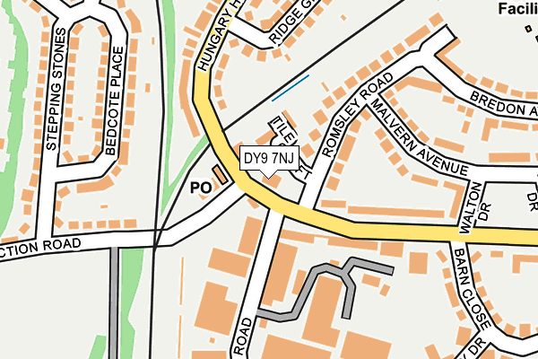 DY9 7NJ map - OS OpenMap – Local (Ordnance Survey)