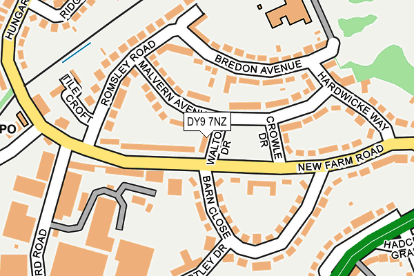 DY9 7NZ map - OS OpenMap – Local (Ordnance Survey)
