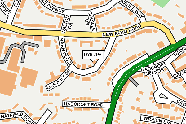 DY9 7PA map - OS OpenMap – Local (Ordnance Survey)