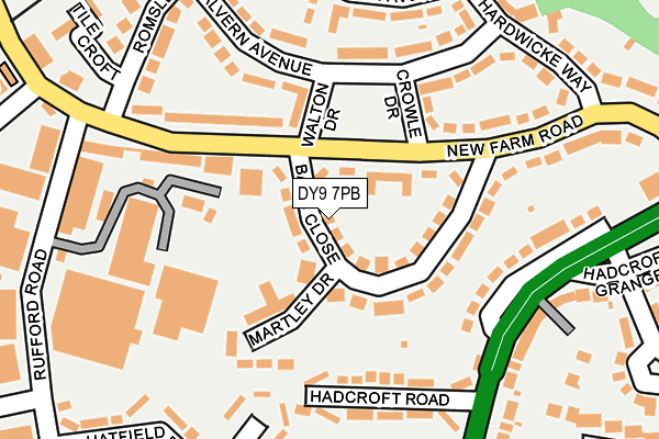 DY9 7PB map - OS OpenMap – Local (Ordnance Survey)