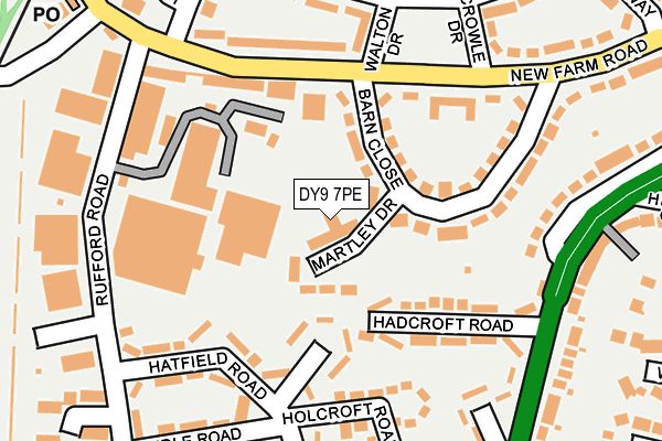 DY9 7PE map - OS OpenMap – Local (Ordnance Survey)
