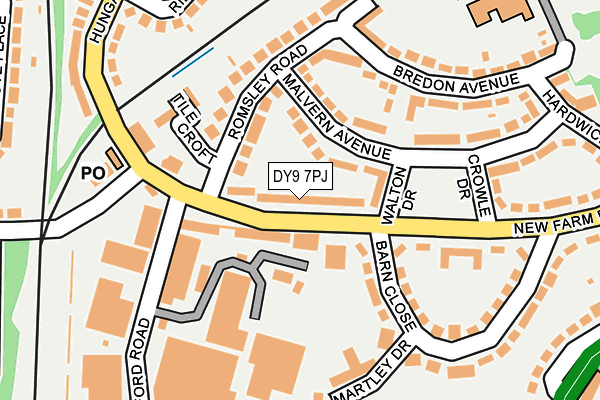 DY9 7PJ map - OS OpenMap – Local (Ordnance Survey)
