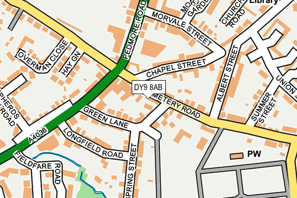 DY9 8AB map - OS OpenMap – Local (Ordnance Survey)