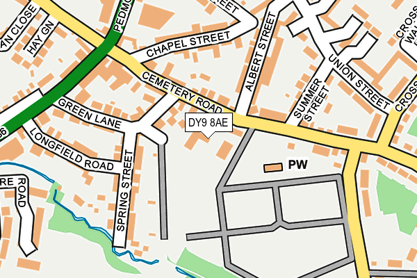 DY9 8AE map - OS OpenMap – Local (Ordnance Survey)