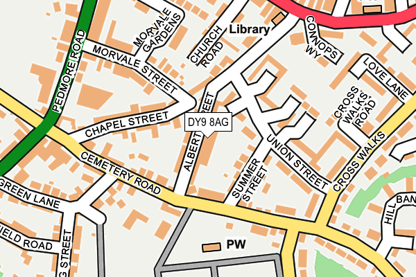 DY9 8AG map - OS OpenMap – Local (Ordnance Survey)