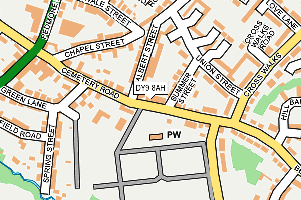 DY9 8AH map - OS OpenMap – Local (Ordnance Survey)