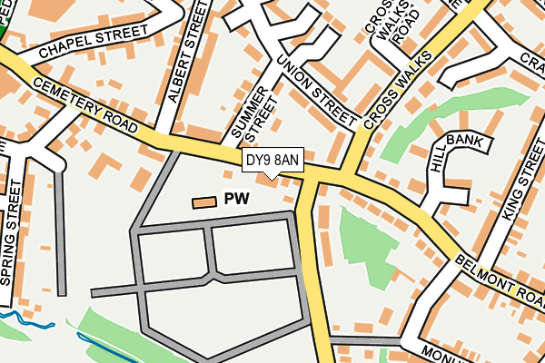 DY9 8AN map - OS OpenMap – Local (Ordnance Survey)