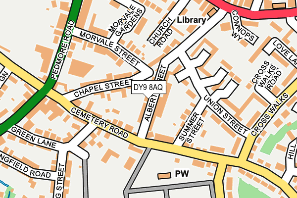 DY9 8AQ map - OS OpenMap – Local (Ordnance Survey)