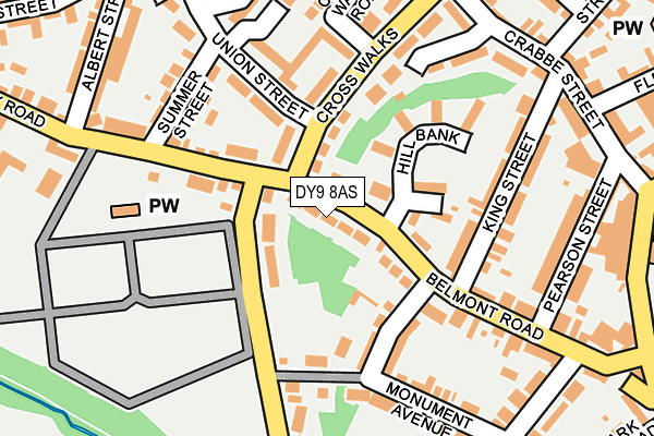 DY9 8AS map - OS OpenMap – Local (Ordnance Survey)
