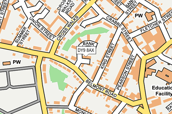 DY9 8AX map - OS OpenMap – Local (Ordnance Survey)