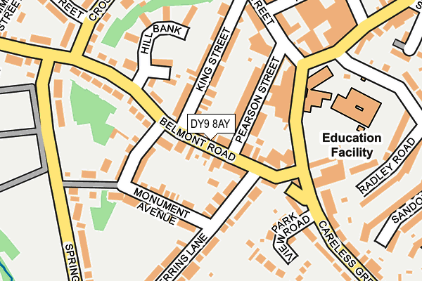 DY9 8AY map - OS OpenMap – Local (Ordnance Survey)