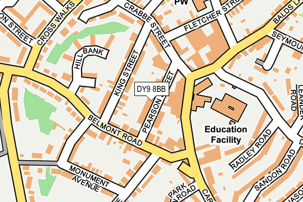 DY9 8BB map - OS OpenMap – Local (Ordnance Survey)