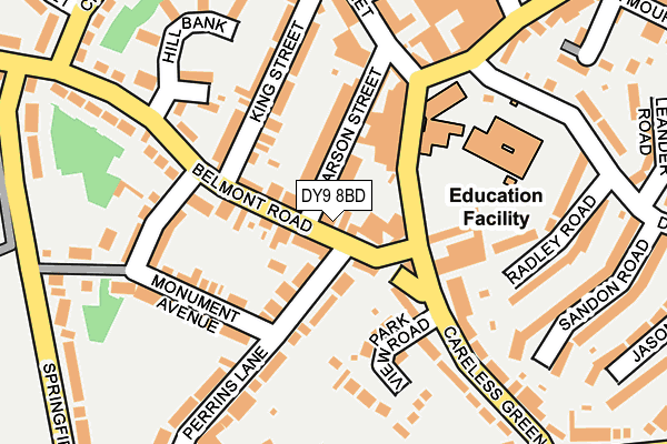 DY9 8BD map - OS OpenMap – Local (Ordnance Survey)