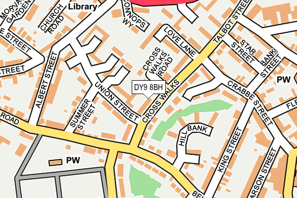 DY9 8BH map - OS OpenMap – Local (Ordnance Survey)