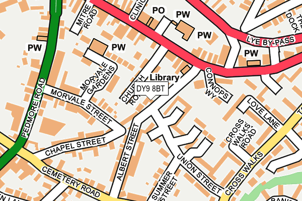DY9 8BT map - OS OpenMap – Local (Ordnance Survey)