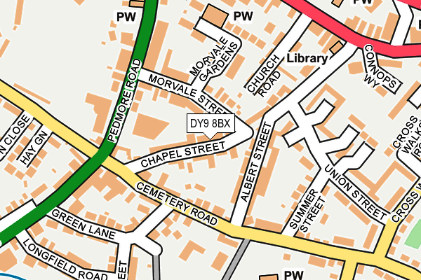 DY9 8BX map - OS OpenMap – Local (Ordnance Survey)