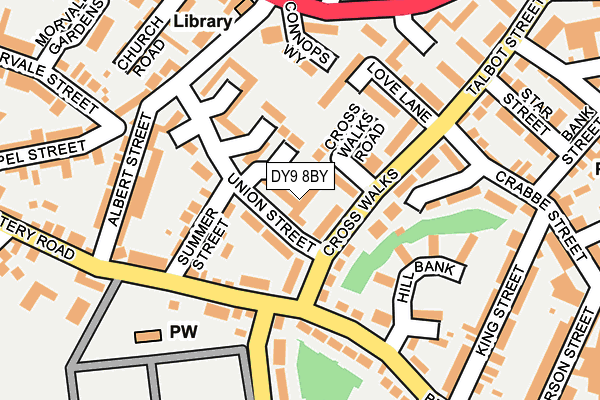 DY9 8BY map - OS OpenMap – Local (Ordnance Survey)