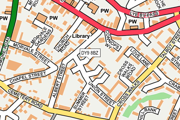 DY9 8BZ map - OS OpenMap – Local (Ordnance Survey)