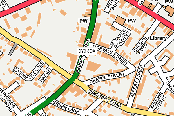 DY9 8DA map - OS OpenMap – Local (Ordnance Survey)