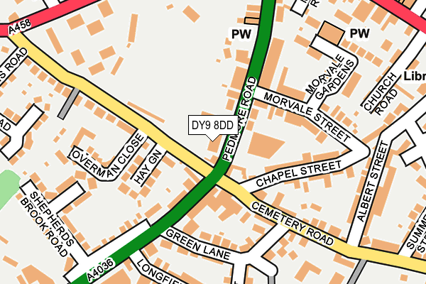 DY9 8DD map - OS OpenMap – Local (Ordnance Survey)