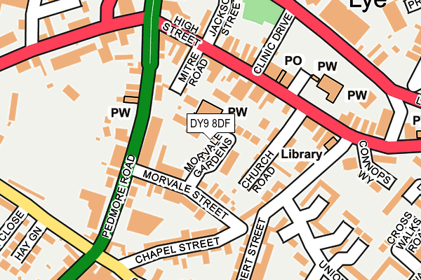 DY9 8DF map - OS OpenMap – Local (Ordnance Survey)
