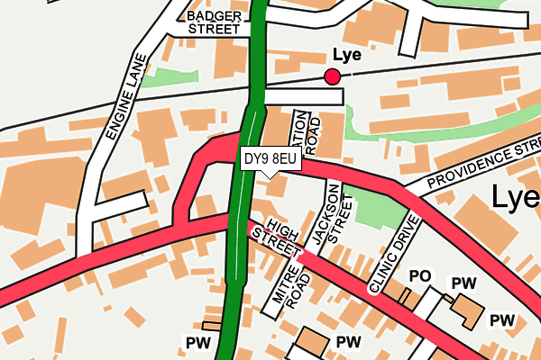 DY9 8EU map - OS OpenMap – Local (Ordnance Survey)
