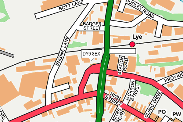 DY9 8EX map - OS OpenMap – Local (Ordnance Survey)