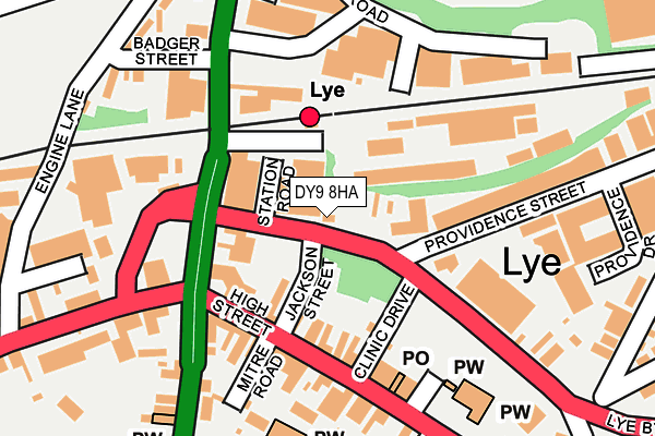 DY9 8HA map - OS OpenMap – Local (Ordnance Survey)