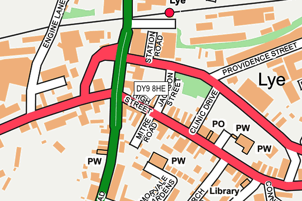 DY9 8HE map - OS OpenMap – Local (Ordnance Survey)