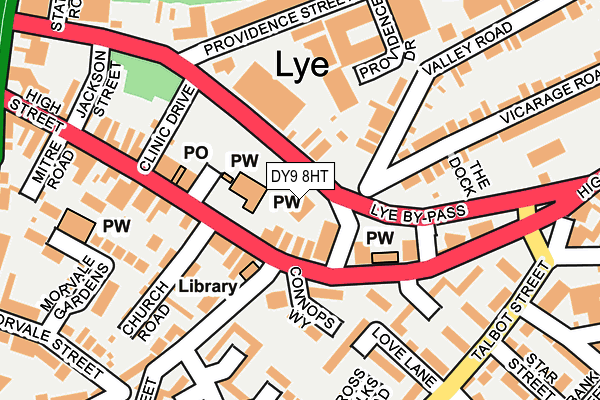 DY9 8HT map - OS OpenMap – Local (Ordnance Survey)