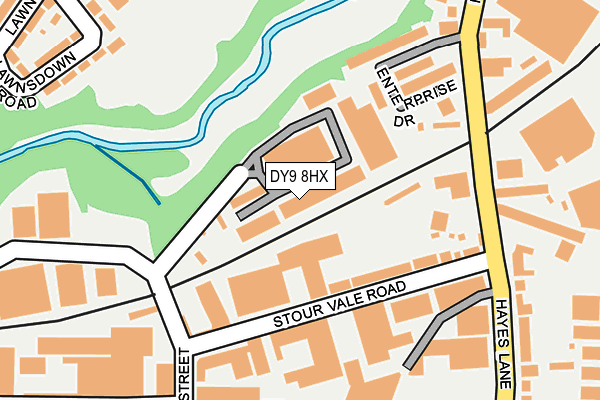 DY9 8HX map - OS OpenMap – Local (Ordnance Survey)