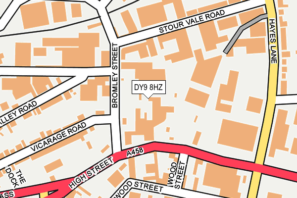 DY9 8HZ map - OS OpenMap – Local (Ordnance Survey)