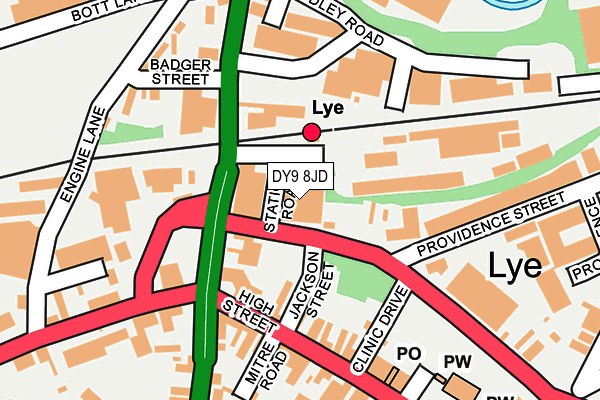 DY9 8JD map - OS OpenMap – Local (Ordnance Survey)
