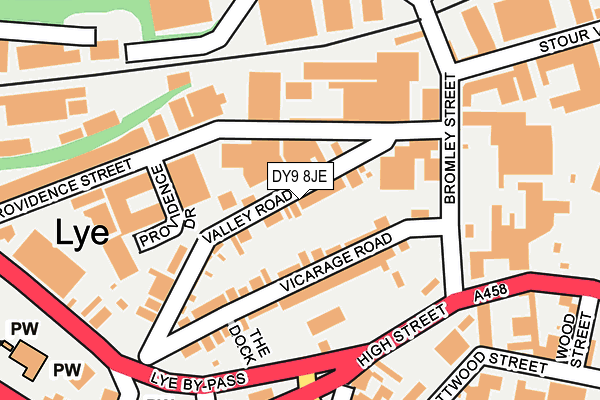 DY9 8JE map - OS OpenMap – Local (Ordnance Survey)