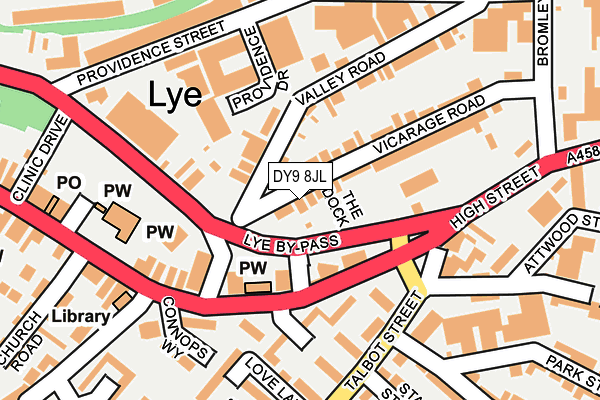 DY9 8JL map - OS OpenMap – Local (Ordnance Survey)