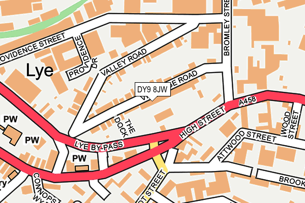 DY9 8JW map - OS OpenMap – Local (Ordnance Survey)