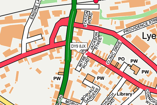 DY9 8JX map - OS OpenMap – Local (Ordnance Survey)