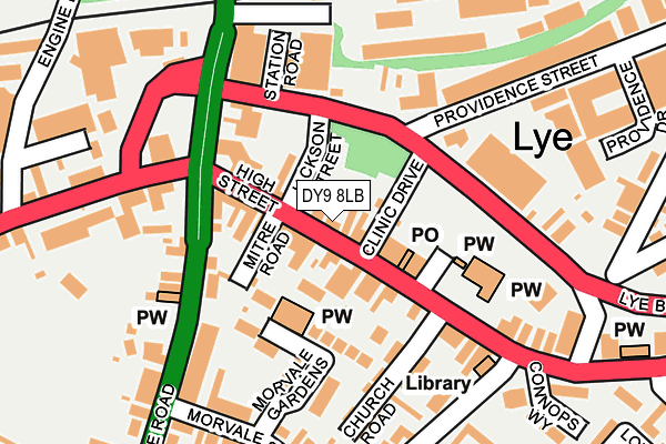 DY9 8LB map - OS OpenMap – Local (Ordnance Survey)