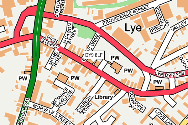 DY9 8LF map - OS OpenMap – Local (Ordnance Survey)